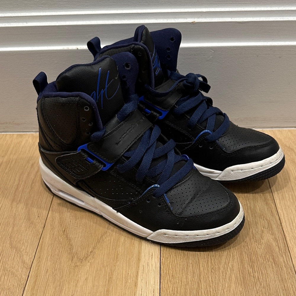 Kids High-Top Sneakers - Black and Blue